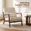 Chaise d'appoint rembourrée avec coussin lombaire Mid-Century