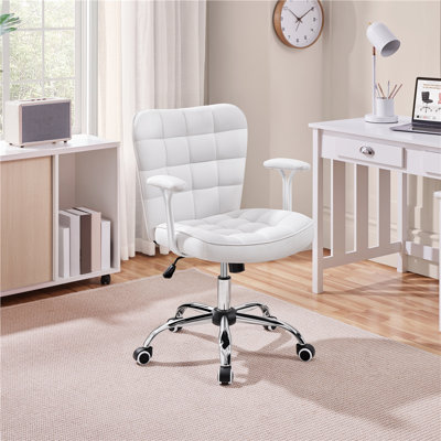 Karragh Upholstered Swivel Task Chair with Removable Arms 