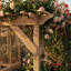Serre en bois de cèdre avec pergola (2,4 m H x 2,4 m L x 1,8 m P) – Oasis de jardin quatre saisons avec espace de vie extérieur ombragé