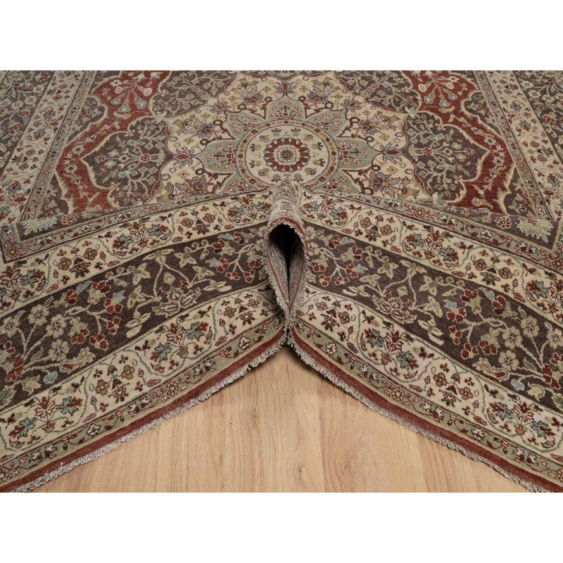 Tapis oriental rouge en laine douce noué à la main 7 pi 10 po x 10 pi 1 po 06EC0ED6E0324E489F99C5FA6C4945A3