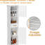Grande armoire de rangement pour salle de bain - 1 tiroir, 2 portes, espace spacieux, ensemble de tablettes blanches incluses