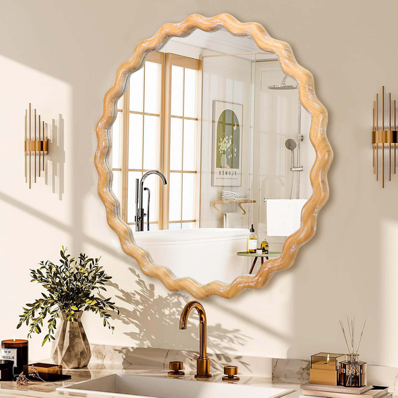 Miroir mural rond 27,5 pouces pour meuble-lavabo
