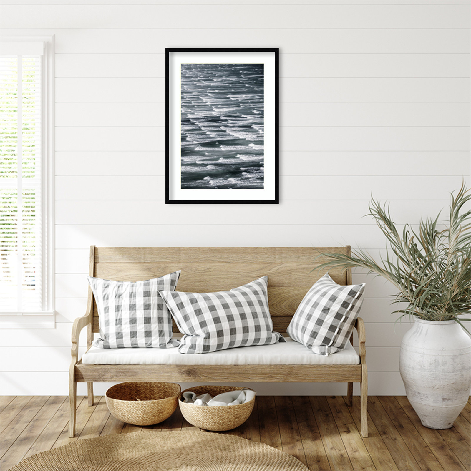 Daisey "Infinite Waves 02" Print, Black Framed, 33" H x 24" W