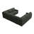 Rundey U-shaped Sleeper Sectional Corduroy Sofa Bed With Storage Space-119112663