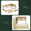 Lit de jour simple avec deux tiroirs de rangement, armoires de rangement et ports USB-1039890985