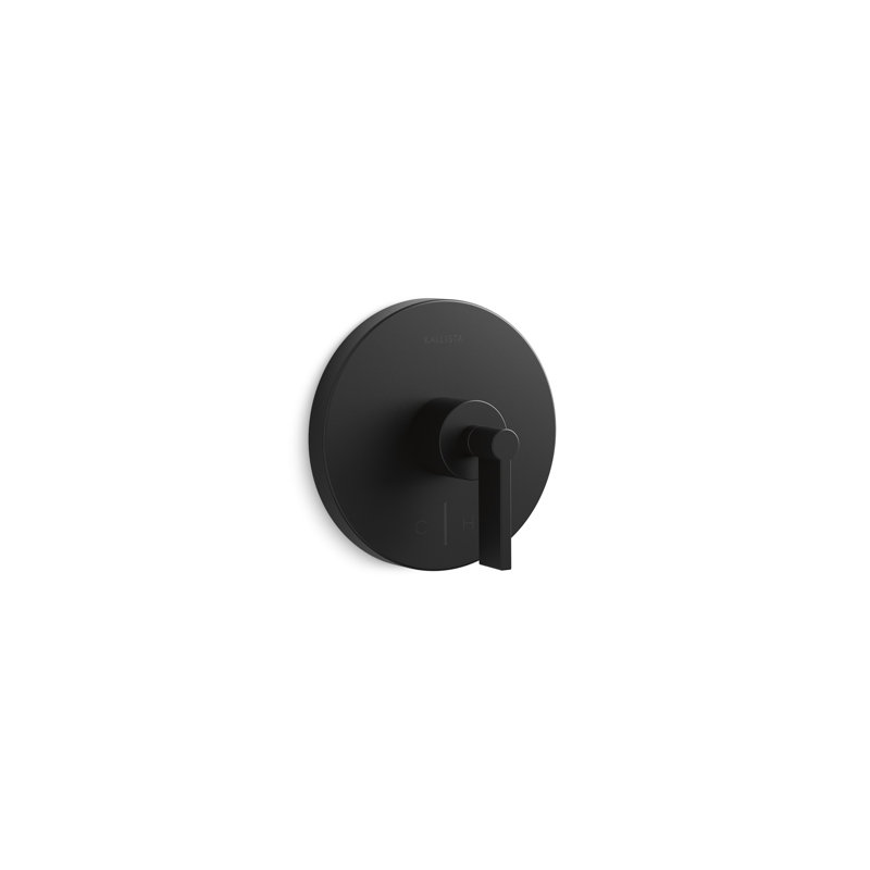 One™ Thermostatic Trim, Lever Handles, Matte Black