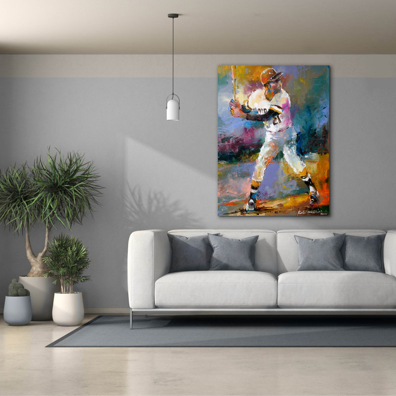" Roberto Clemente " by Richard Wallich, 54" H x 40" W x 1.5" D