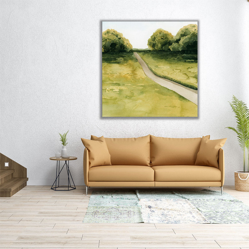 Golden Walk II - reproduction d'art sur toile, H 12 po x l 12 po