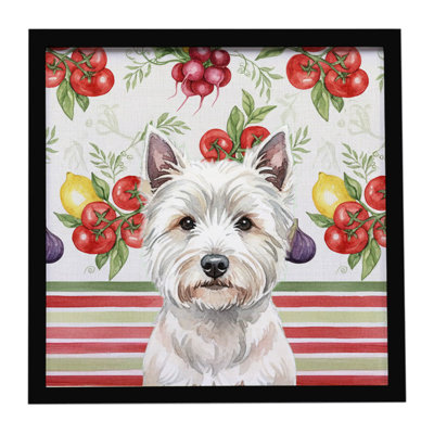 Légumes Westie, impression sur métal encadrée