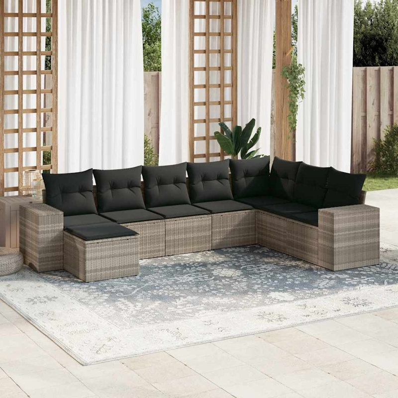  Garden Sofa Set Light Grey