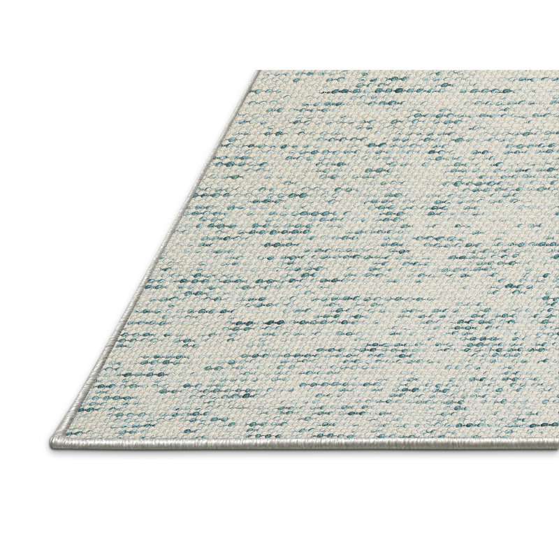 Tapis contemporain gris / vert clair, Rectangle 4 pi x 6 pi