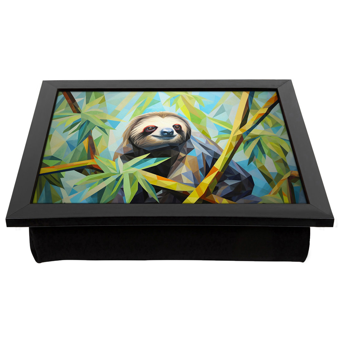 Sloth Geometric No.2  Lap Tray with Cushion
