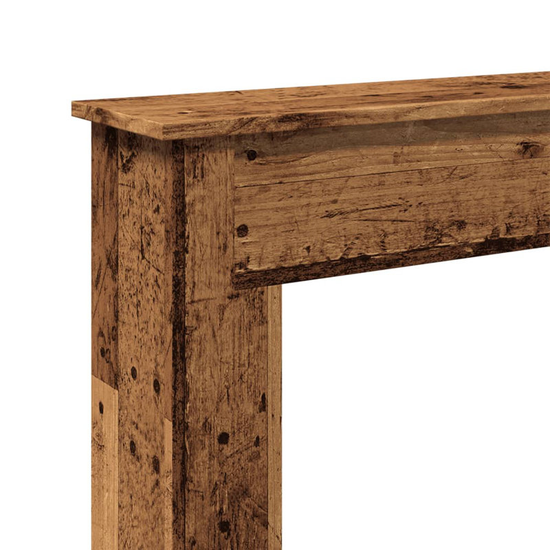 Fireplace Surround 75x87.5 Cm Engineered Wood, 87.5cm H x 75cm W x 20cm D, Old Wood