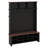 4-In-1 Hall Tree With 6 Hooks, Walnut Entryway Bench With Adjustable Shelves, Shoe Organizer With 16 Open Compartments-1905107292