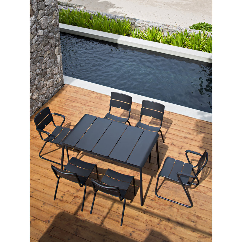 Corail Outdoor Dining Table, Gray