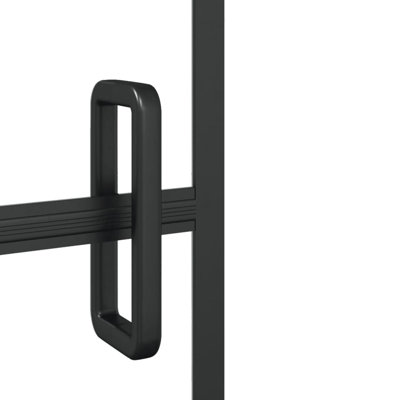 vidaXL Shower Enclosure ESG and aluminum 31.5"x55.1" Transparent and black