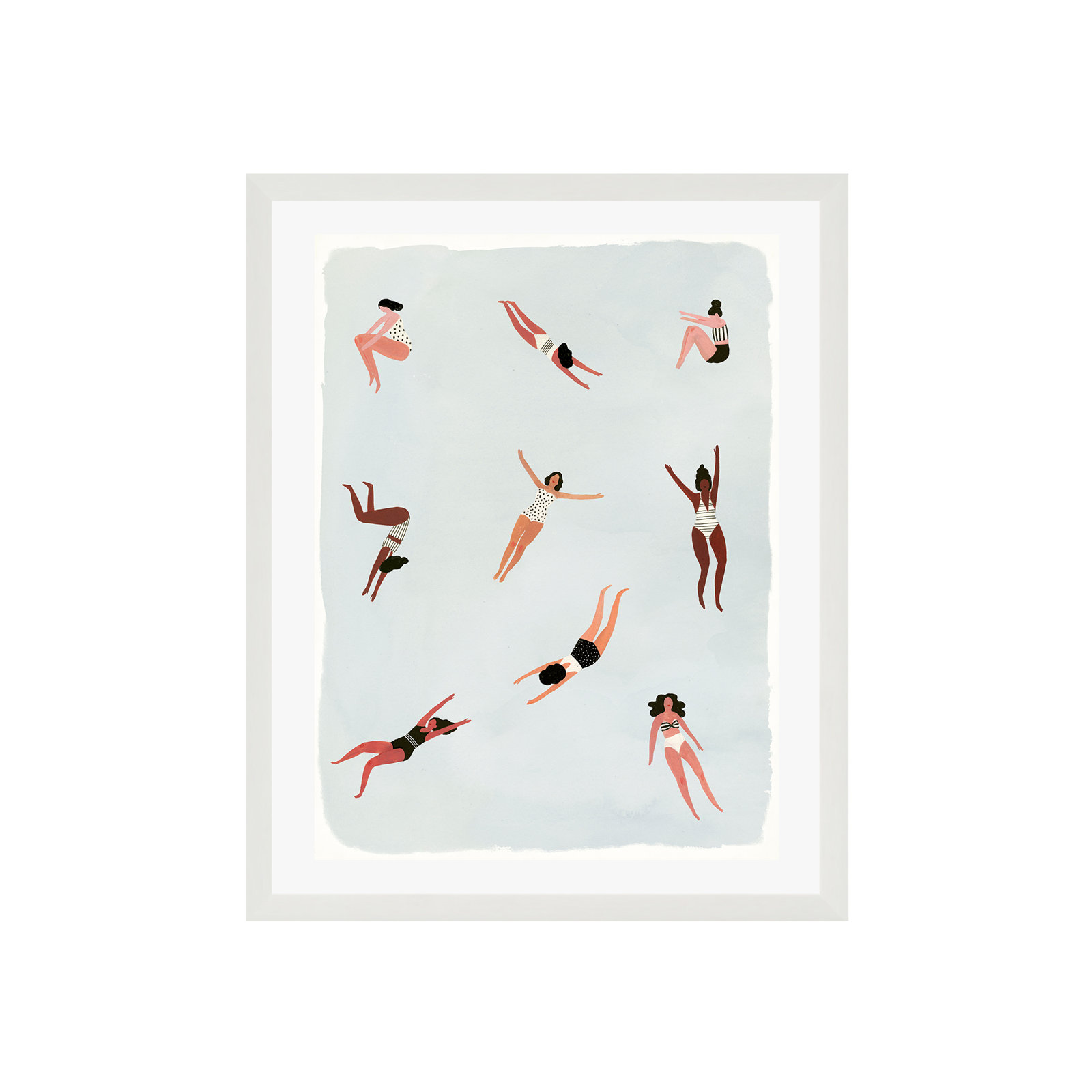 Minnows I Print by Victoria Borges, 36"H x 24"W, White