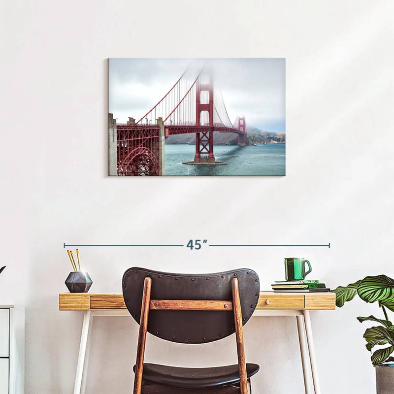 Brume orageuse Lilie Golden Gate Bridge, H 20 po x l 30 po