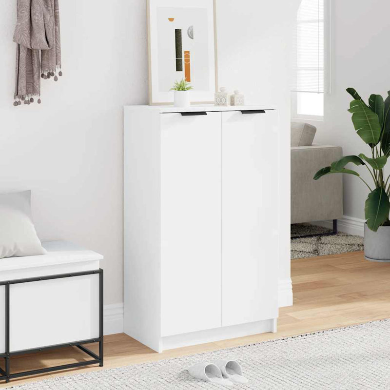 Hokku Designs Shoe Cabinet 23.2"X13.8"X39.4" Engineered Wood, White