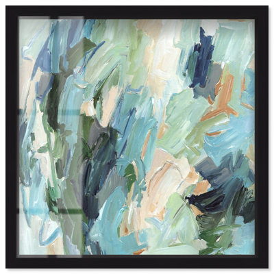 Décoration murale «Echoes in Sage II - Ira Colmeva Shadowbox» par Art Remedy, cadre noir, 12 x 12