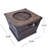 Square Fire Pit - Brown Wood Pattern - 40,000 BTU (23.75'' H x 32'' W)