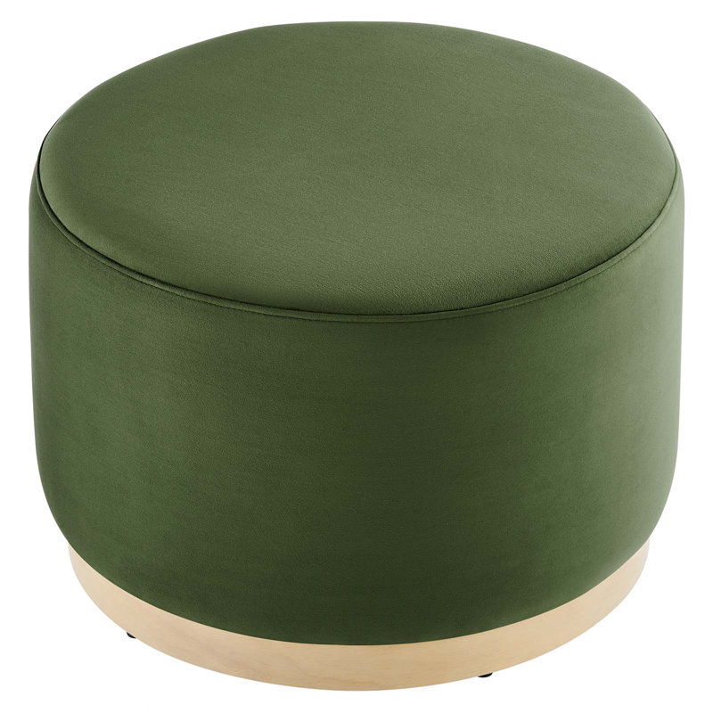 Repose-pieds rembourré Modway Tilden, Velours vert mousse