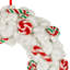 Plush Peppermint And Candy Canes Christmas Wreath Decoration - 13" - Unlit