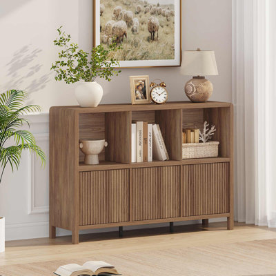 Guinna 6-Cube 3-Door Wood Bookcase