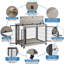 Grande cage pour chien de style meuble, table de bout pour chenil avec trois portes-1539771050-1539771051