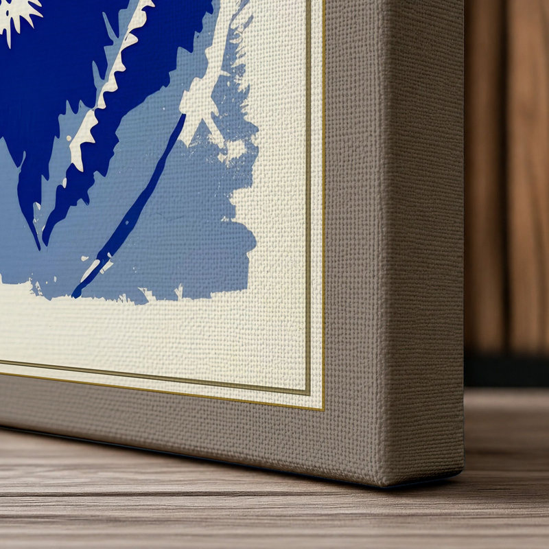 Striking Tiger Head Modern - Wrapped Canvas, 24x16 - 61.0 x 40.6 cm, Taupe Border
