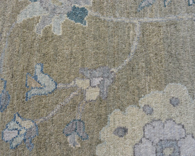 Firjustan Wool Floral Area Rug, Rectangle 12' x 16'