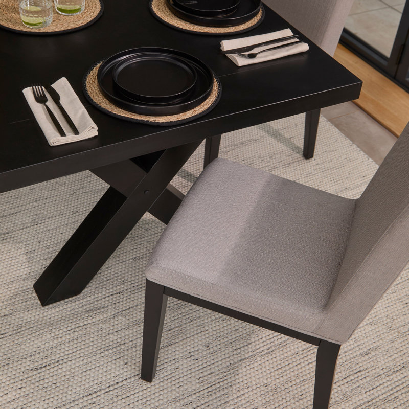 45cm H Solid Wood Accent, Black, Fawn
