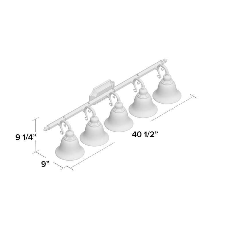 Christiansburg 5 - Light Dimmable Vanity Light, Brushed Nickel
