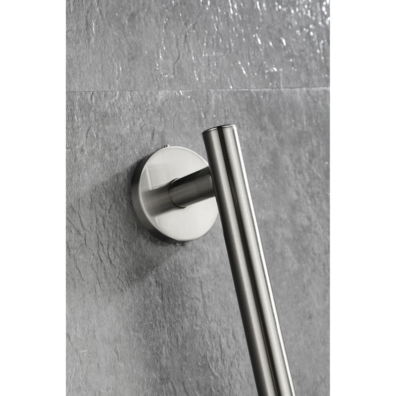 Douche à main avec barre coulissante de 28 pouces et 59 tuyaux, hauteur réglable, acier inoxydable nickel brossé, finition relaxante, fabrication robuste en acier inoxydable, options de pulvérisation multiples