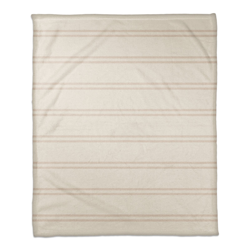 Hand Woven Throw Blanket, Blush/White