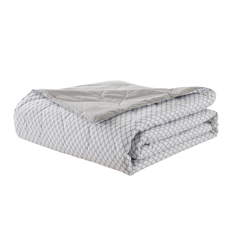 Waverly Full/Queen Trendy Print Cotton Reversible Comfort Blanket