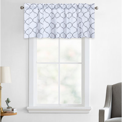 Kacey Cotton Blend Geometric Window Valance