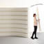 Paravent de pièce pliable en papier, cloison flexible et modulable, écran de fond mobile et autoportant sans perçage pour la maison, le studio ou une exposition.