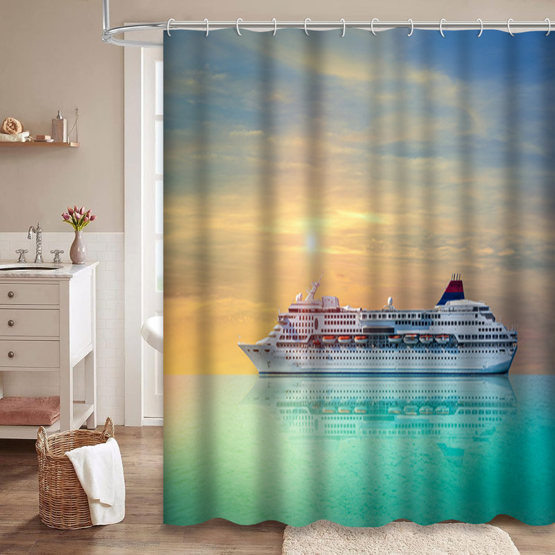 Grand rideau de douche avec 12 crochets, L 72 po x l 84 po