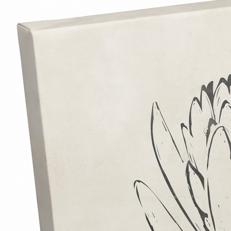 Reproduction d’art sur toile tendue, "Protea sketch"