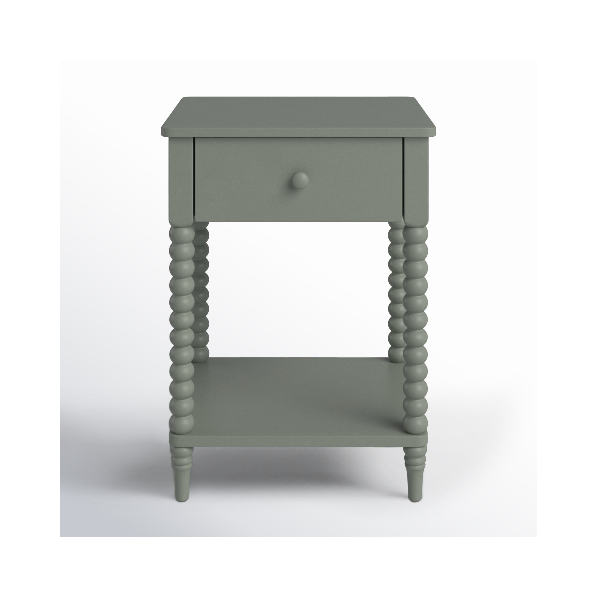 Benbrook 1 - Drawer Spindle Nightstand, Green