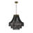 Metal Rattan and Wood Bead Chandelier-2118085195