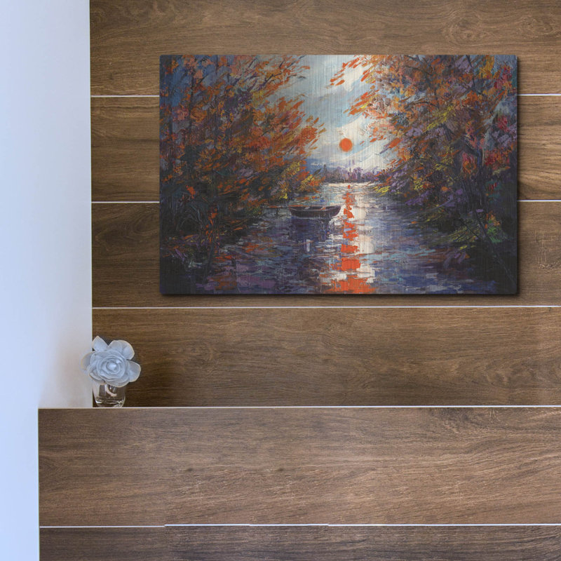 «Fall Of Leaves», art mural en métal, H 12 po x l 16 po