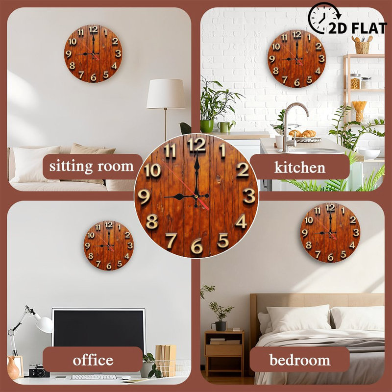 Horloge murale rustique