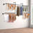 Industrial Wall-Mounted Pipe Clothing Rack