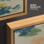 Reproduction murale abstraite jaune bleu vert pour salon-128138949-128138951