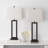 Jalob 28.5 in. Metal Table Lamp Set with USB,Type-C Ports and Built-in Outlet-2143420759
