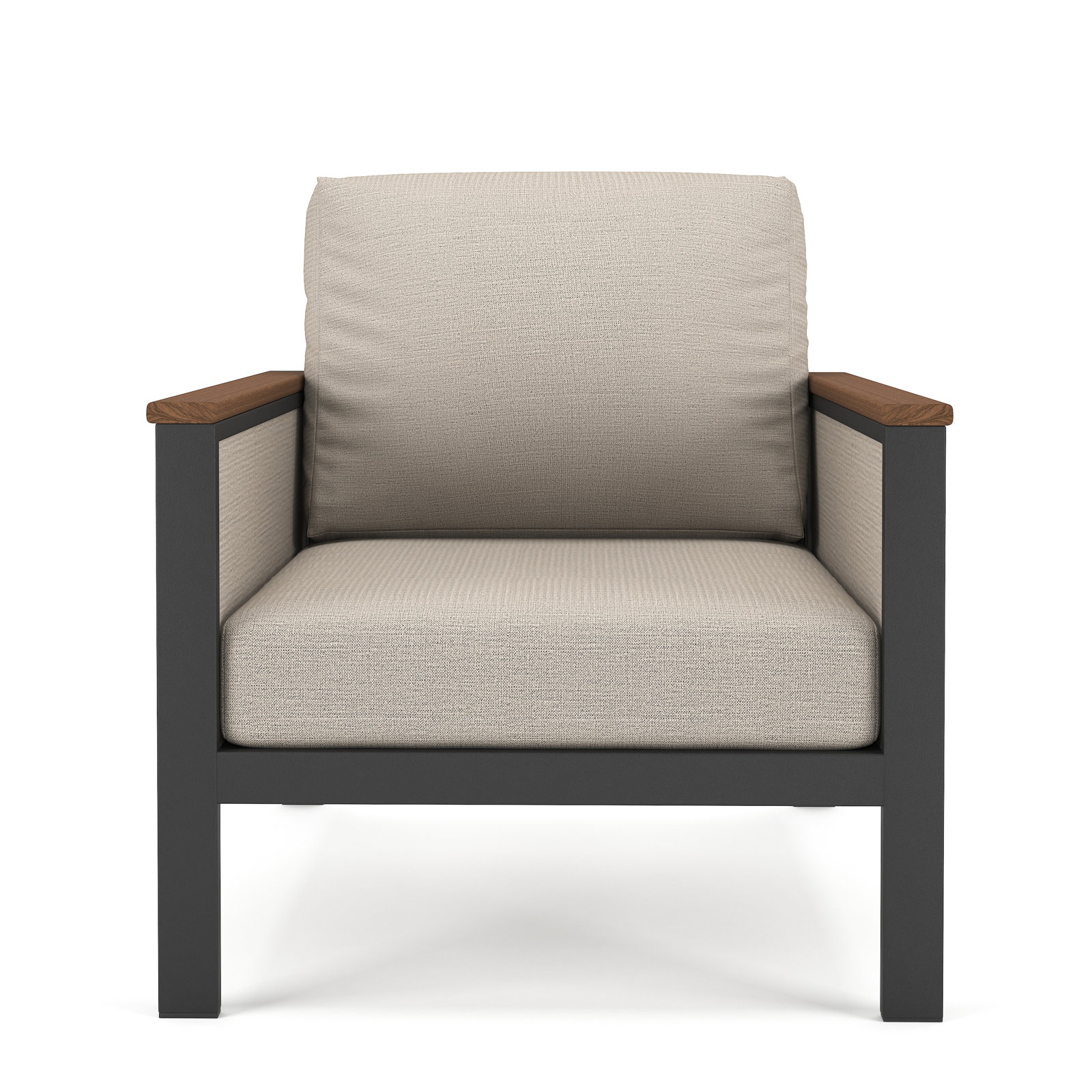 Townsend Sunbrella® Patio Lounge Chair, Cast Silver, Brown/Cast SIlver