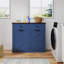 Armoire poubelle double inclinable Farmhouse Blue-1782015880