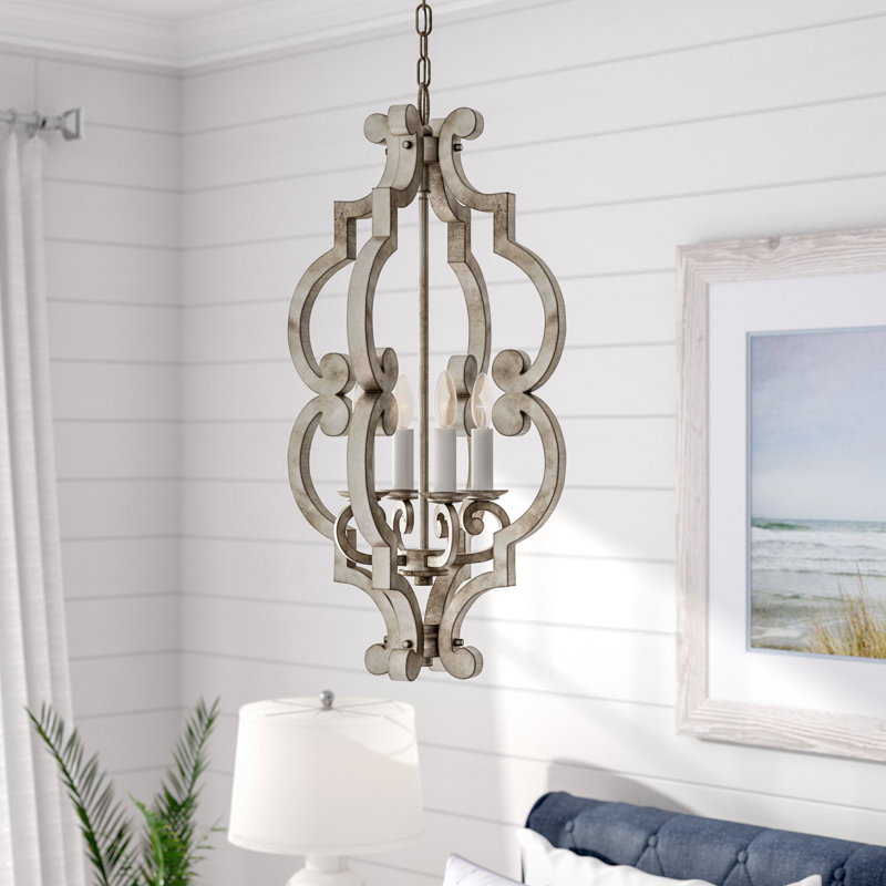 Lustre géométrique à 4 lumières Zehr